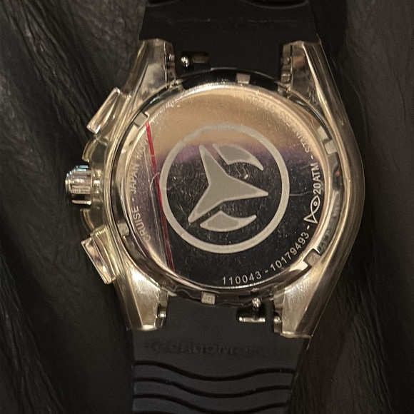 NWT Techno Marine Stainless Chronograph Watch model 110043.  Black Dial - Picture 4 of 4